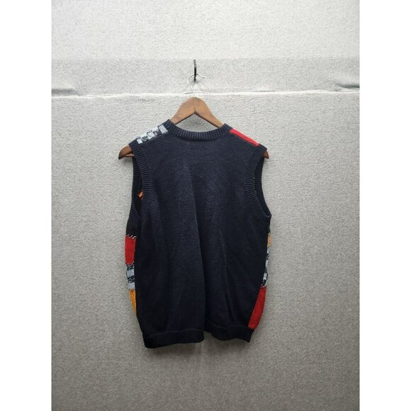Vintage Blair Boutique Patchwork Knit Sweater Vest Womens M - Picture 3 of 3